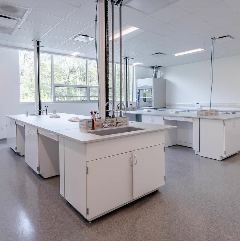 Lab-quality plumbing, piping and HVAC systems, like these at ViroVax, LLC at KU Innovation Park, are McElroy’s specialties.